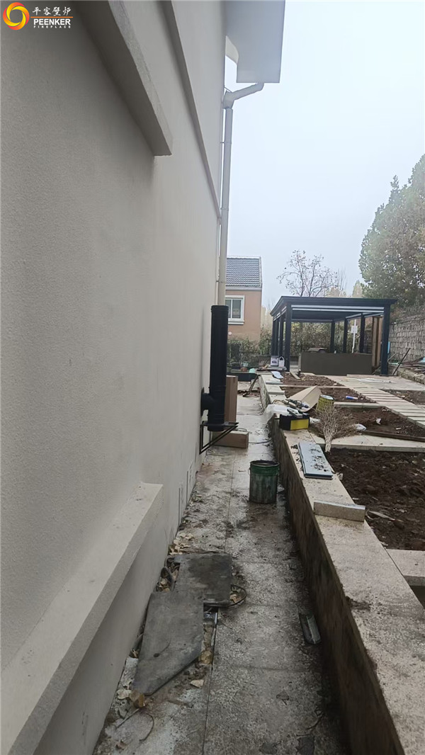 北京静之湖山庄丹麦Morso 5660嵌入壁炉安装