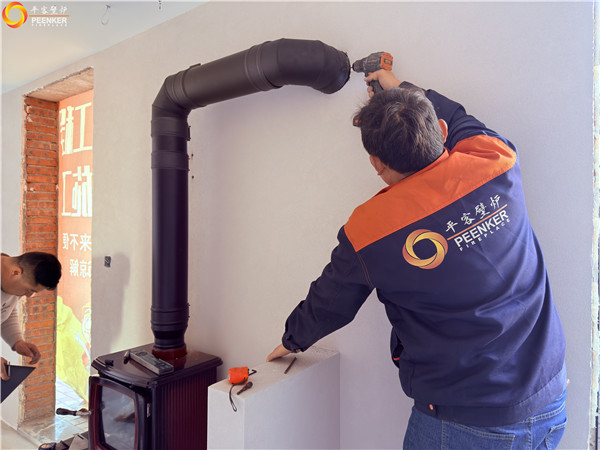 马鞍山别墅国产搪瓷铸铁火炉安装